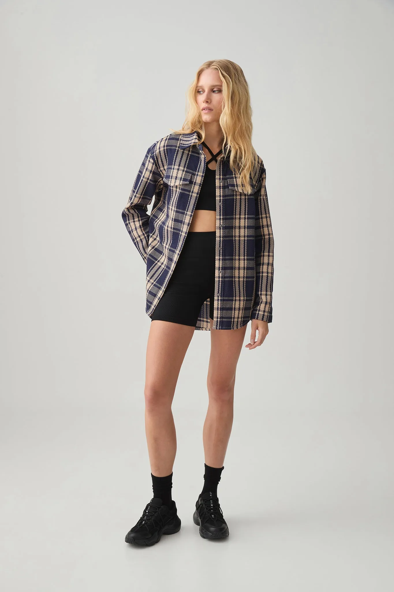 Oversized Check Shirt 421