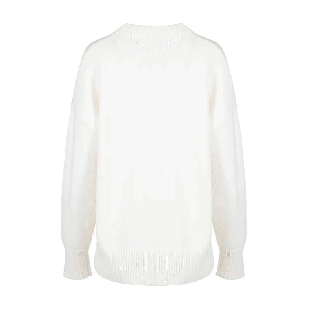 Oversized Crewneck Sweater White