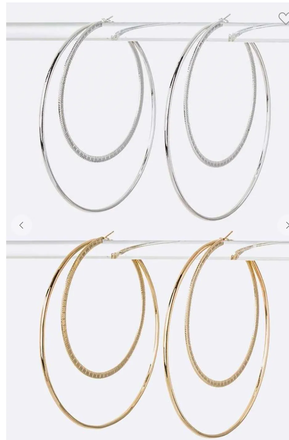 Oversized Double Hoops