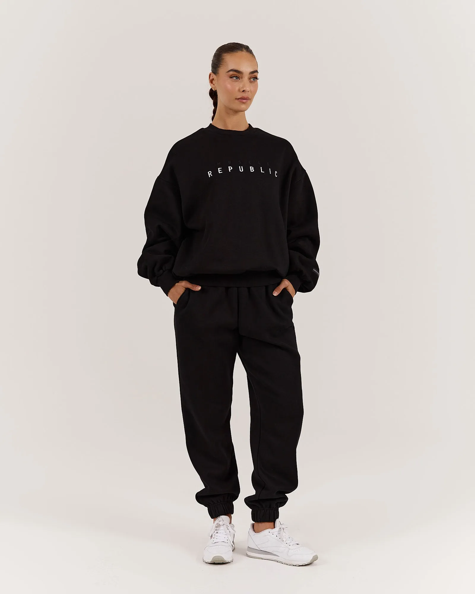 OVERSIZED TRACKIES - BLACK