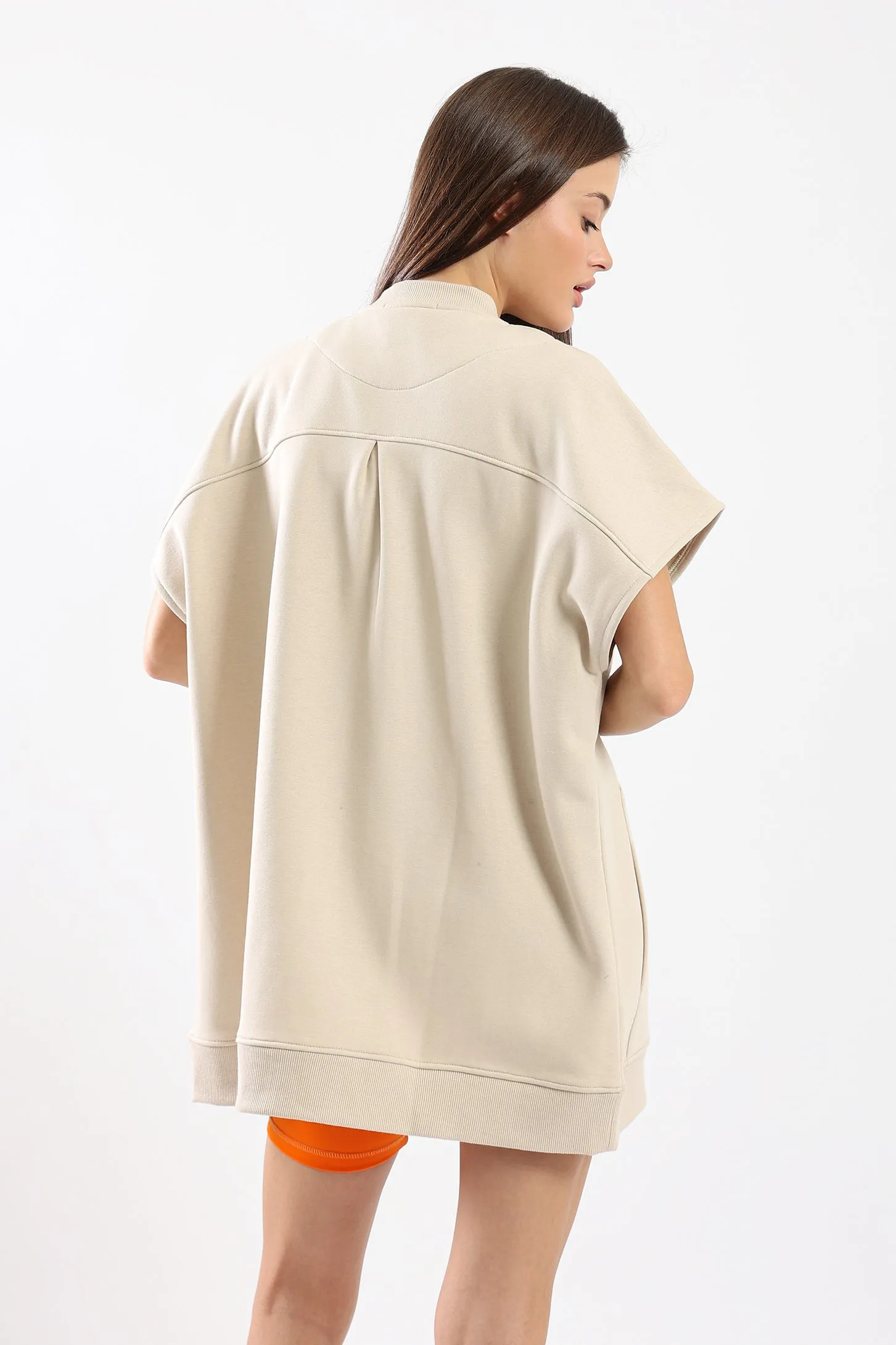 OVERSIZED VEST - BEIGE