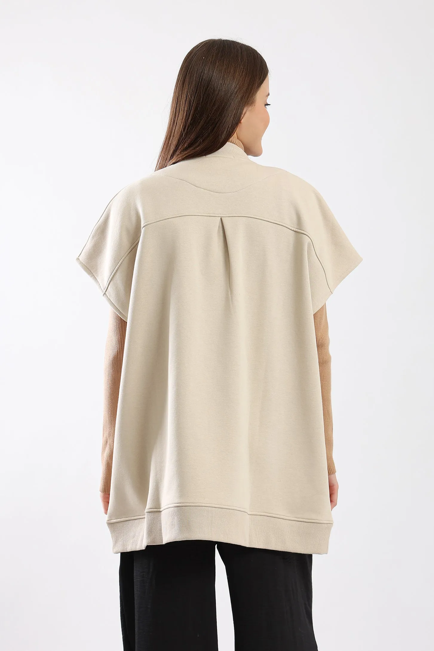 OVERSIZED VEST - BEIGE