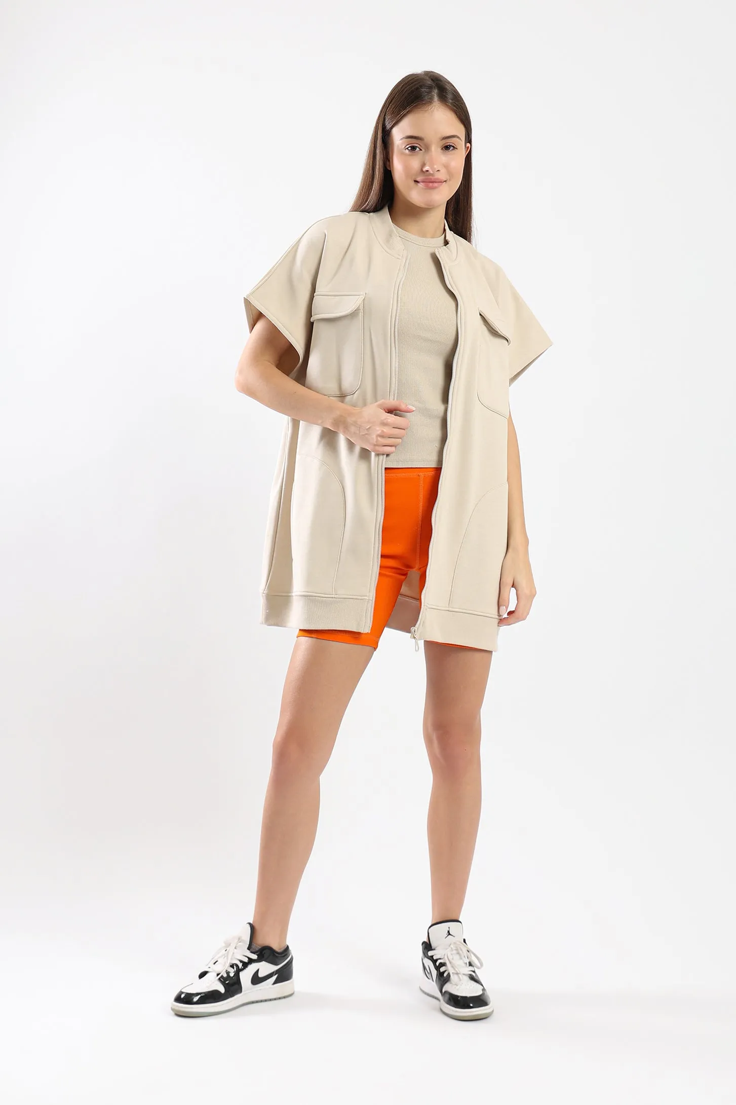 OVERSIZED VEST - BEIGE