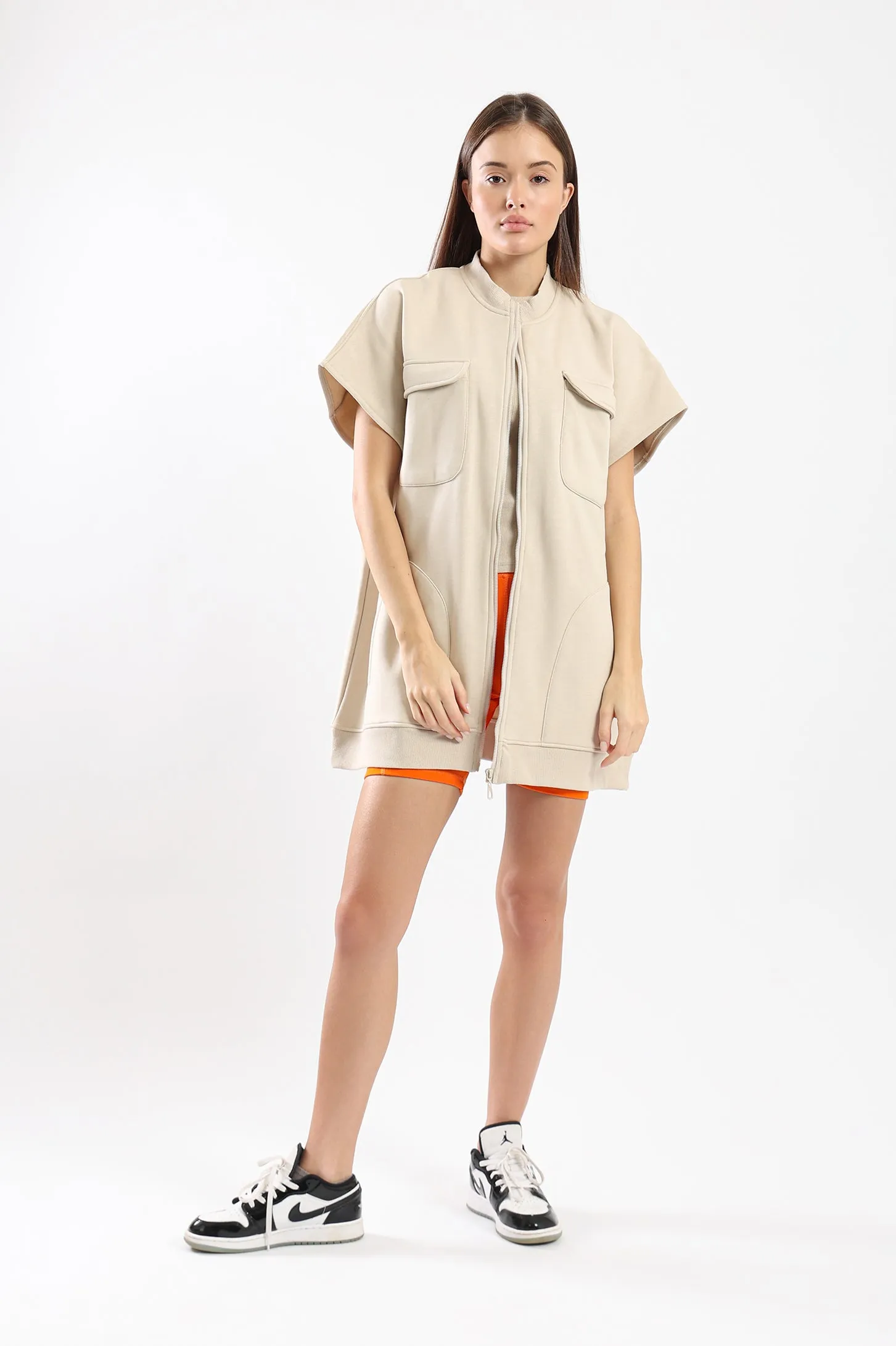 OVERSIZED VEST - BEIGE