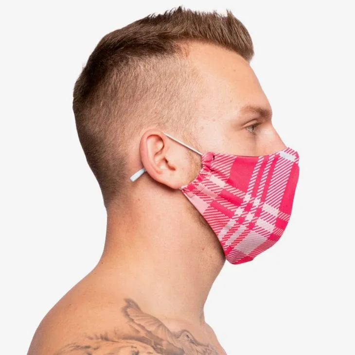 Pink Plaid Mask