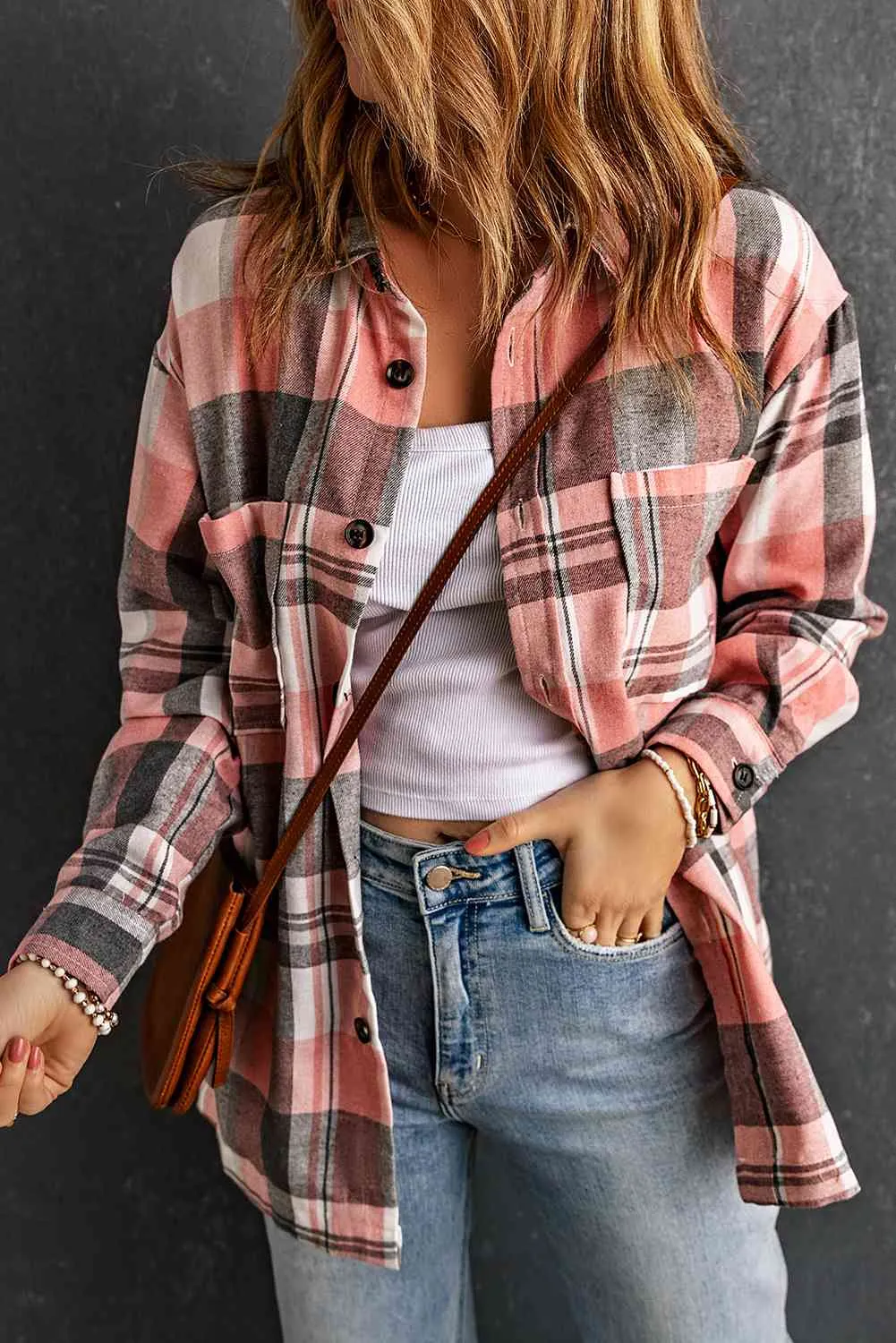 Plaid Collared Boyfriend Shirt (S - 2X)