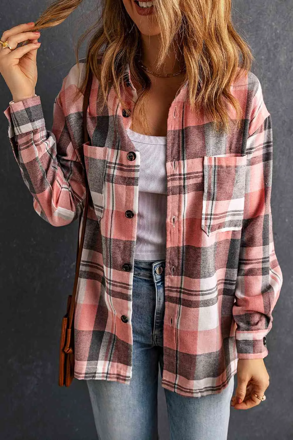 Plaid Collared Boyfriend Shirt (S - 2X)