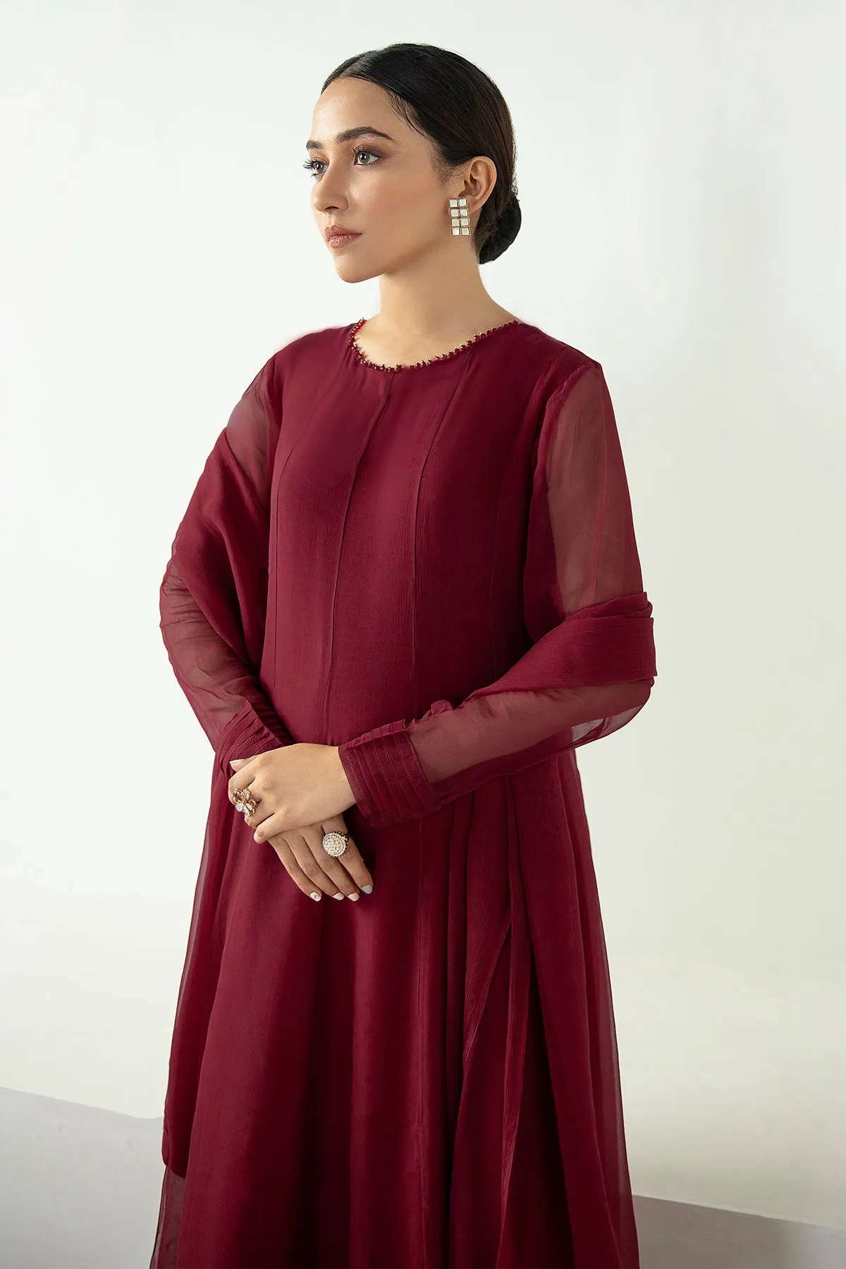 PLAIN CHIFFON FROCK PR-577