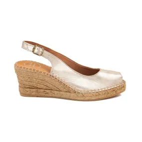 Plain Leather Wedge Espadrille for Women - Croacia