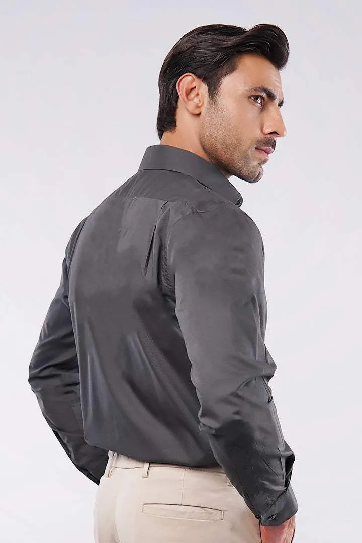 Plain Shirt - Charcoal Grey