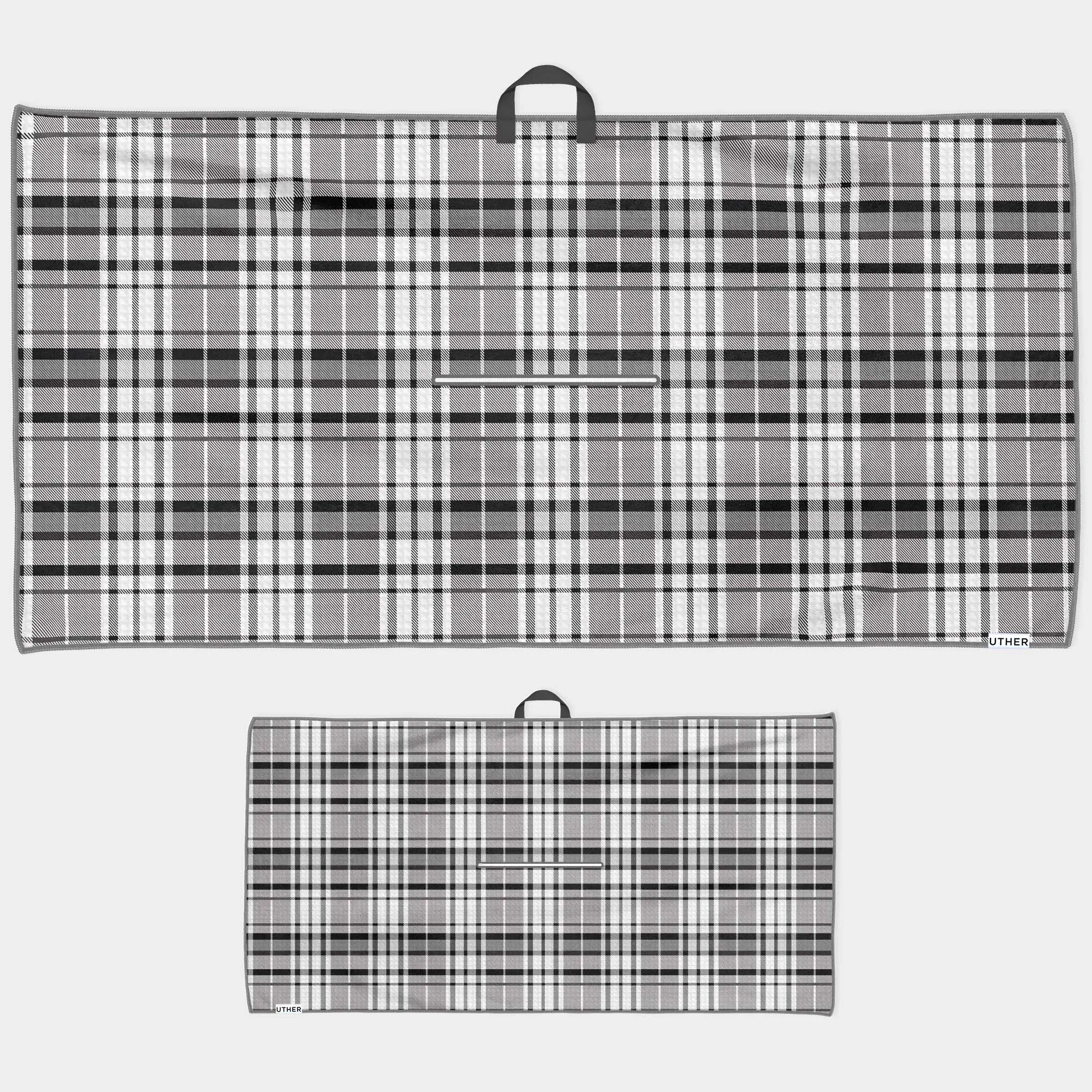 Platinum Plaid Tour Golf Towel