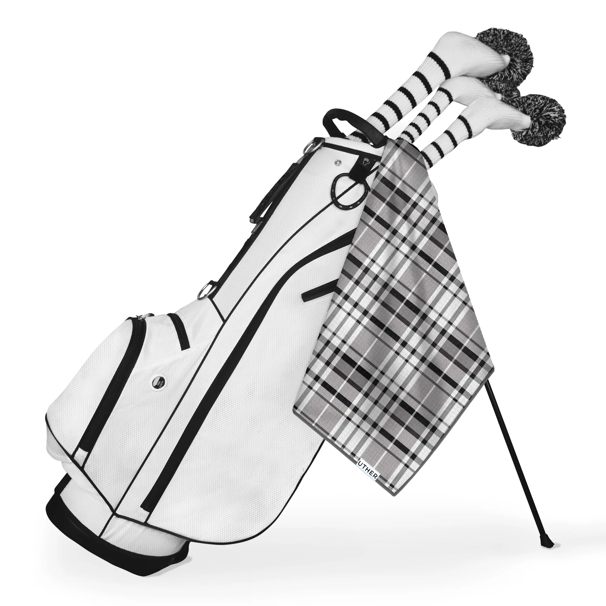 Platinum Plaid Tour Golf Towel