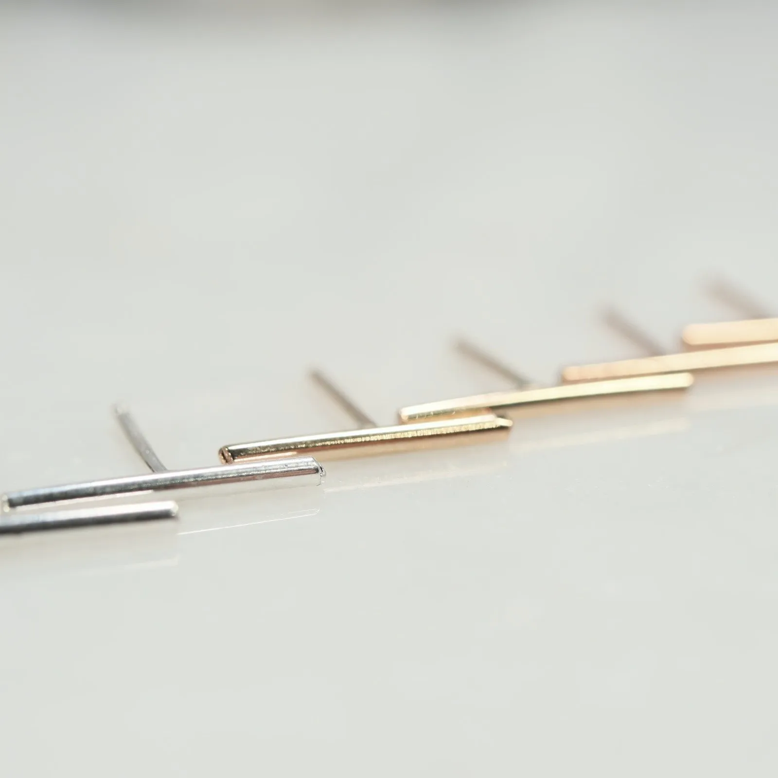 Post Earring Bar Plain Choose Your Metal