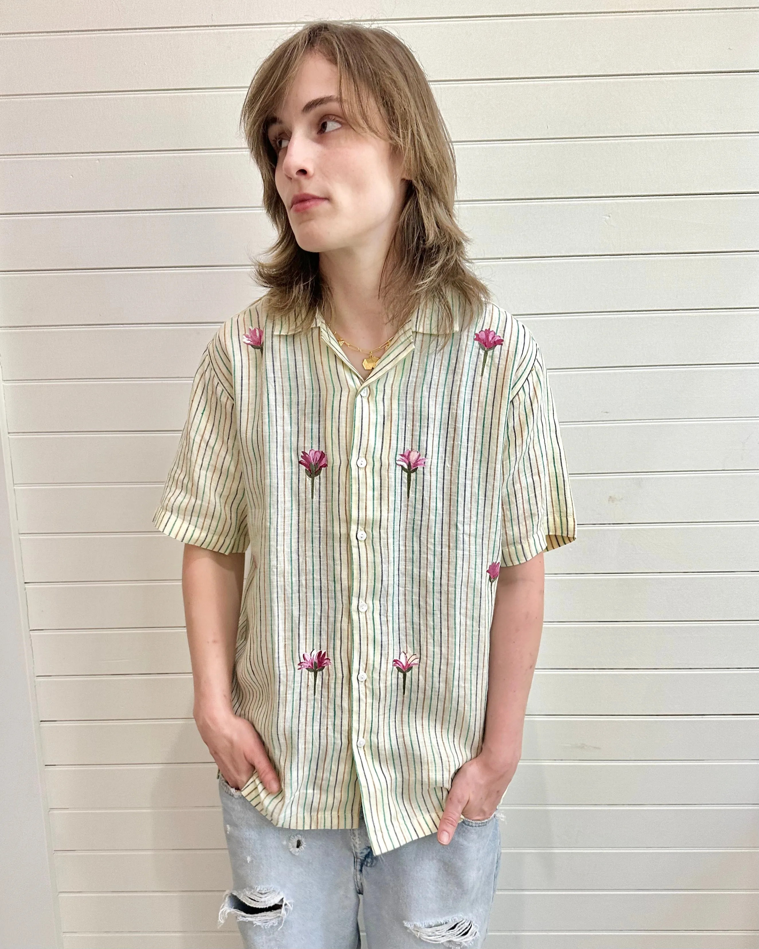 Printed Floral Vacation Shirt