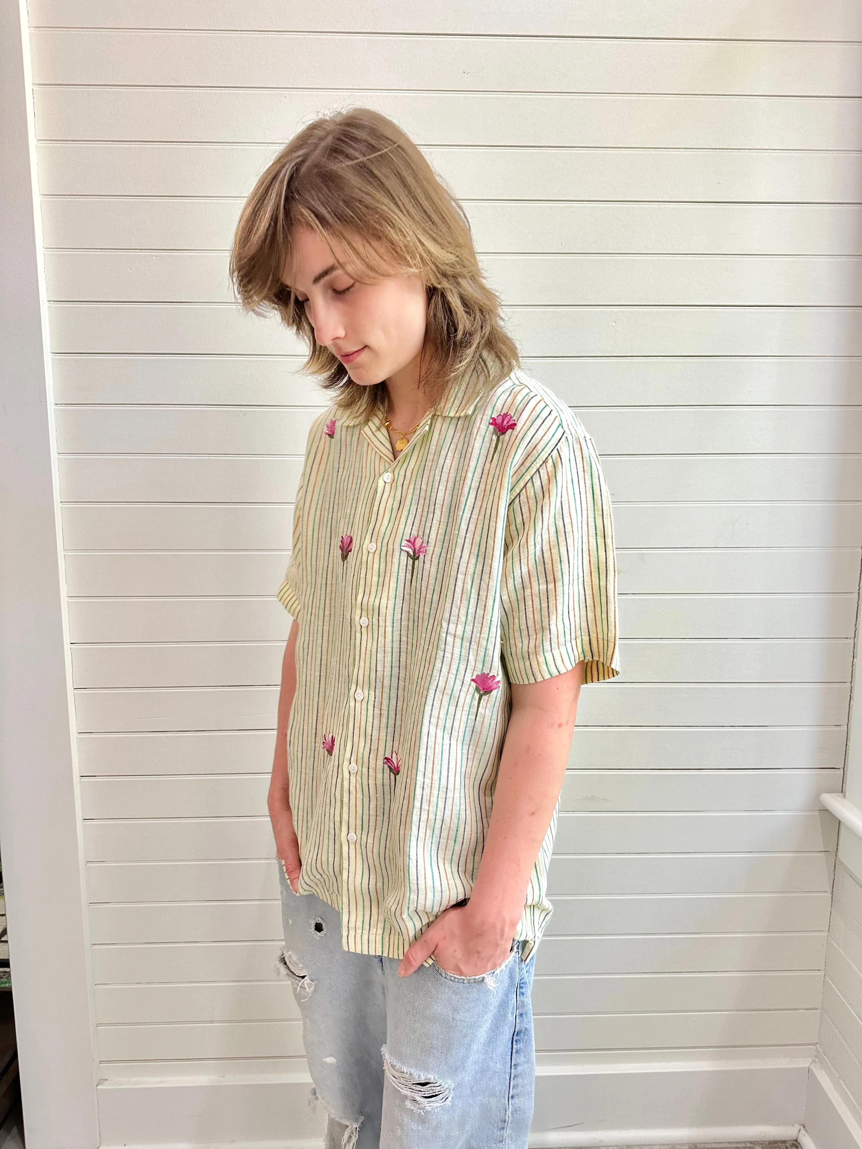 Printed Floral Vacation Shirt