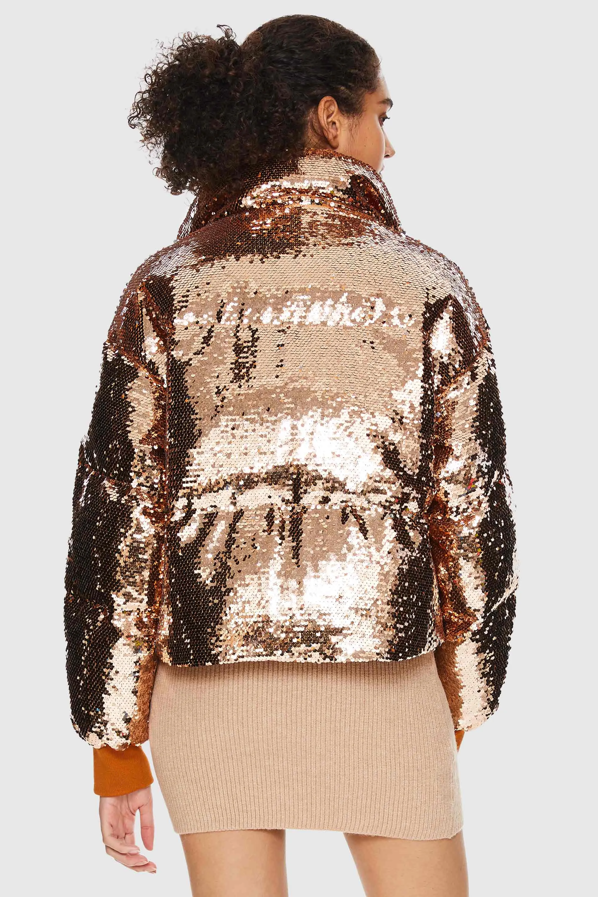 Puff-O O-Lab Shiny Sequin Stylish Glitter Jacket