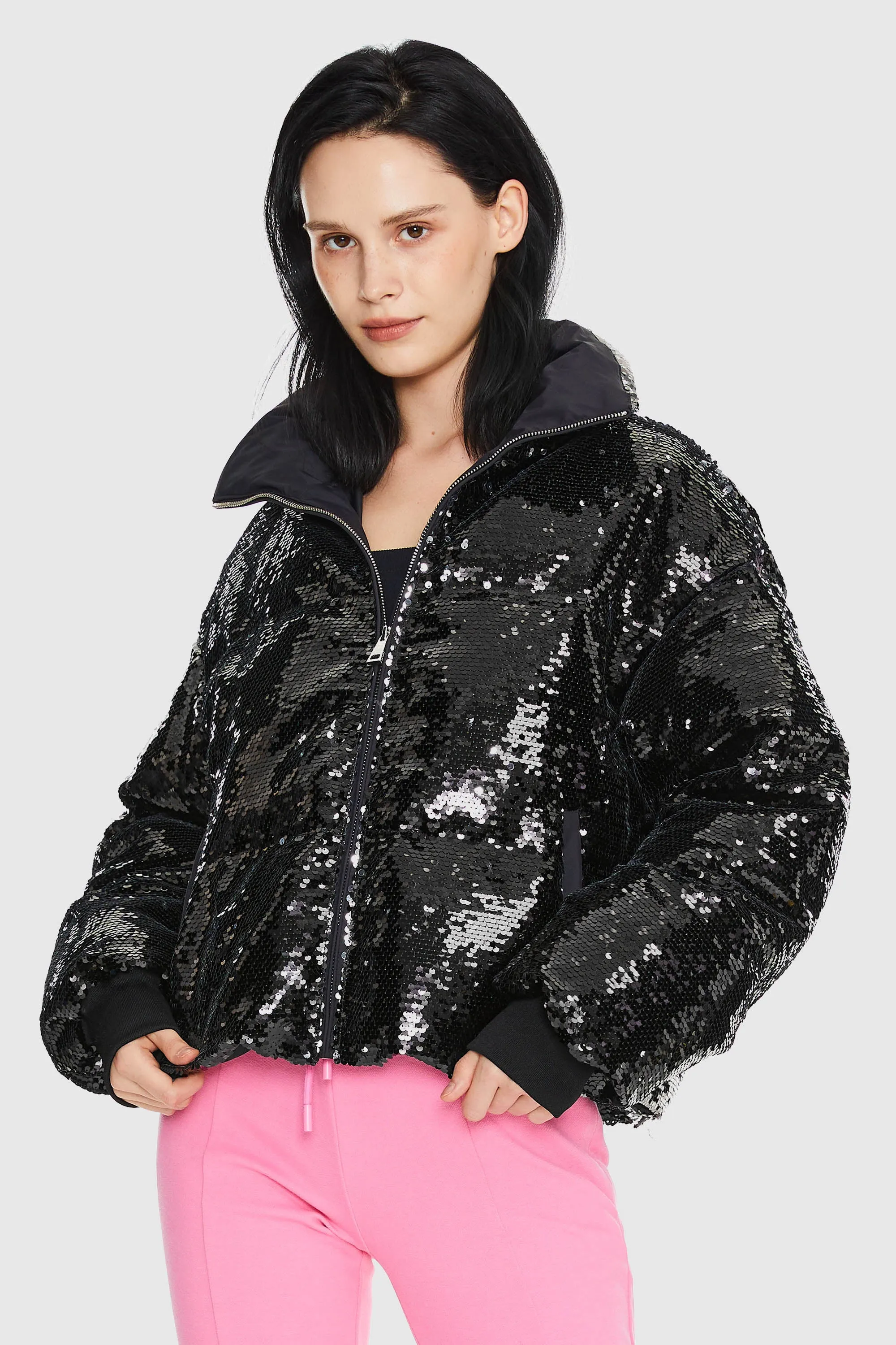 Puff-O O-Lab Shiny Sequin Stylish Glitter Jacket