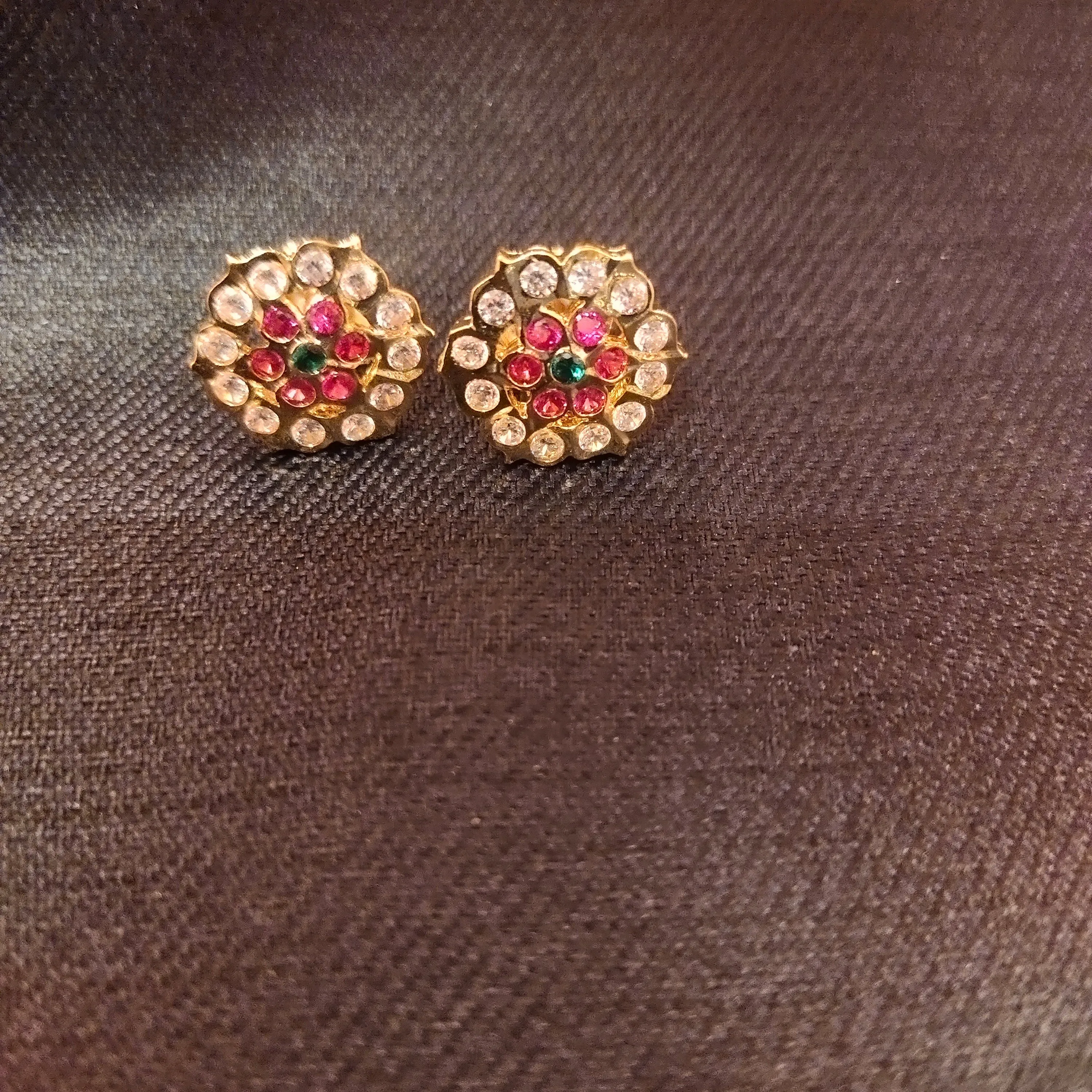 "Elegant and Stylish: Discover the Beauty of Panchloha Gatti Chatha Small Kammalu Studs Earrings by Asp Fashion Jewellery"