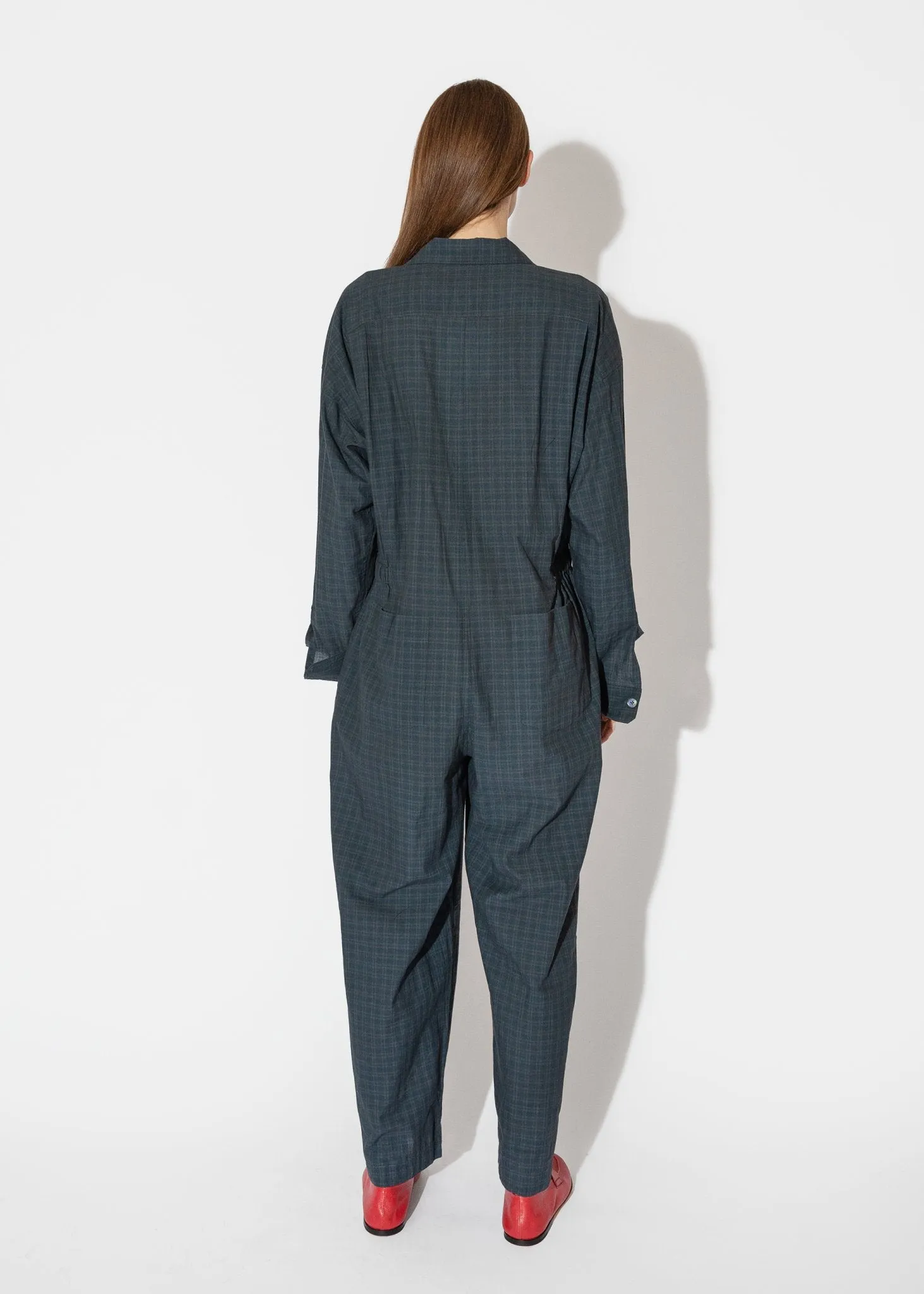 Relaxed Jumpsuit in Overdyed Plaid