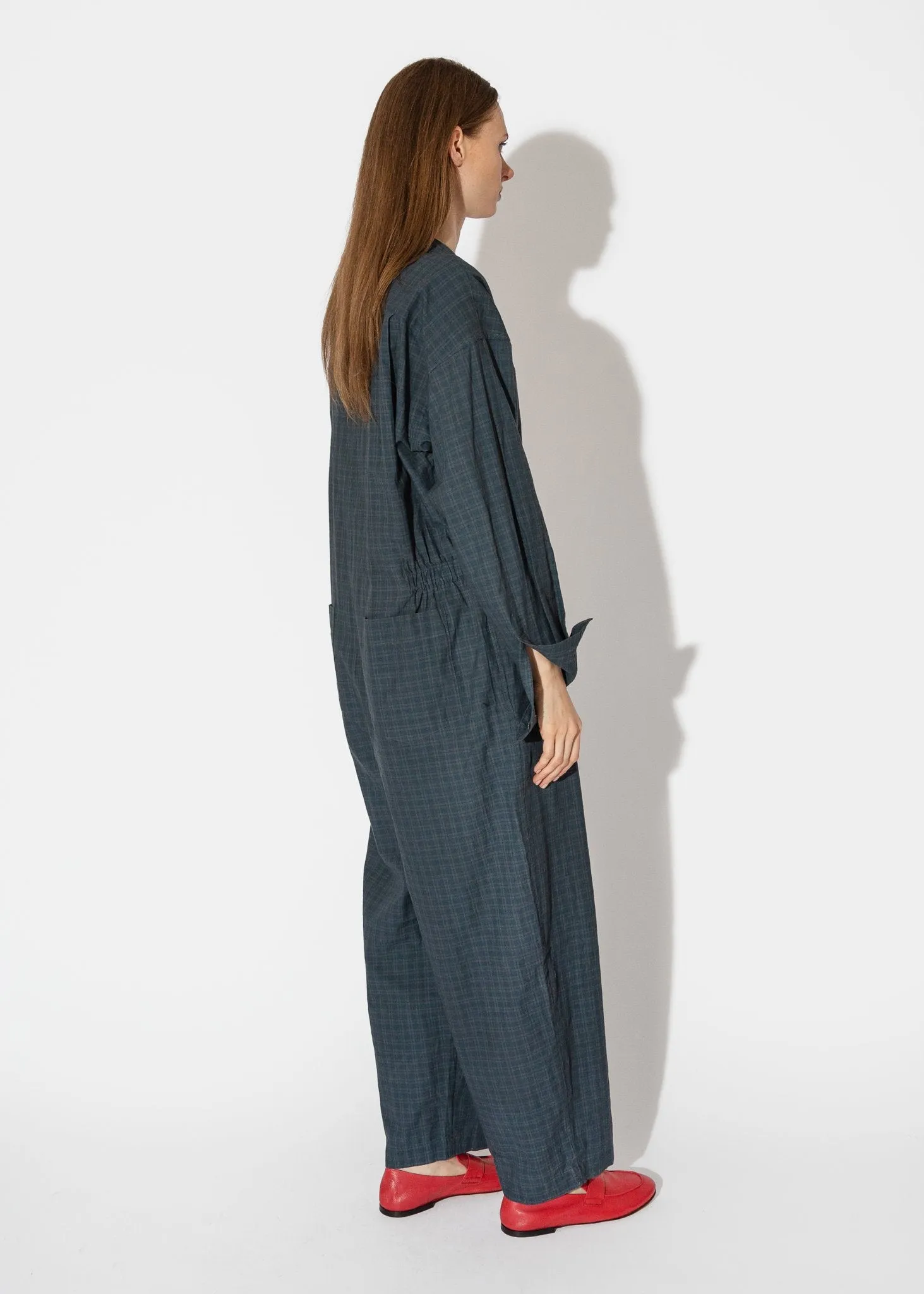 Relaxed Jumpsuit in Overdyed Plaid