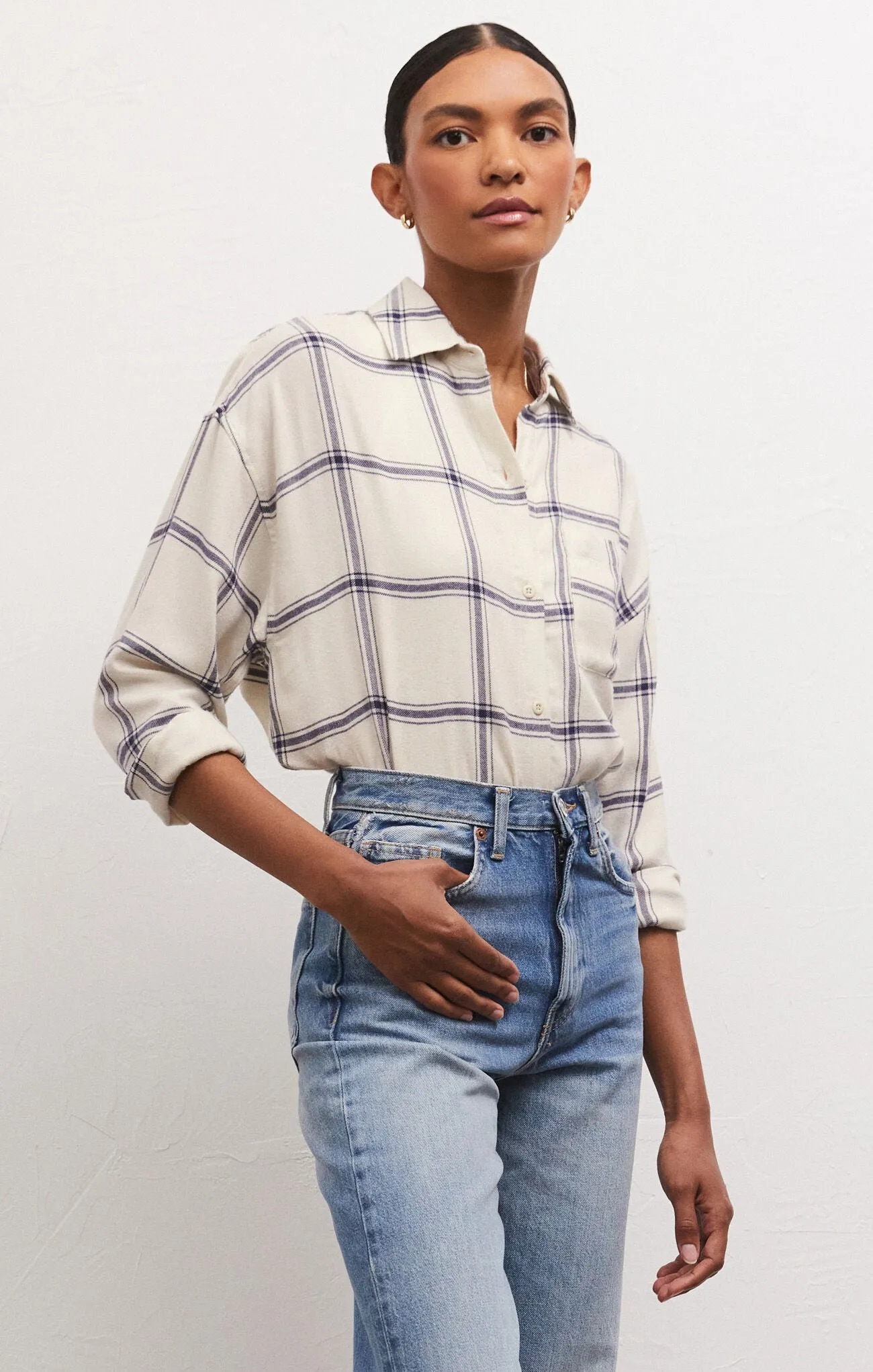 River Plaid Button Up