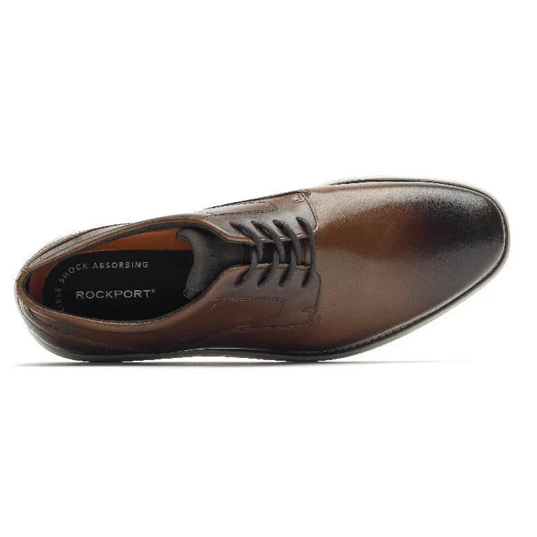 Rockport Garett Plain Toe Cognac   