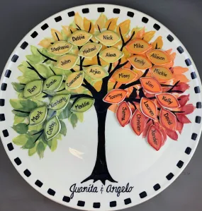 Seasonal Family Tree Large Plate