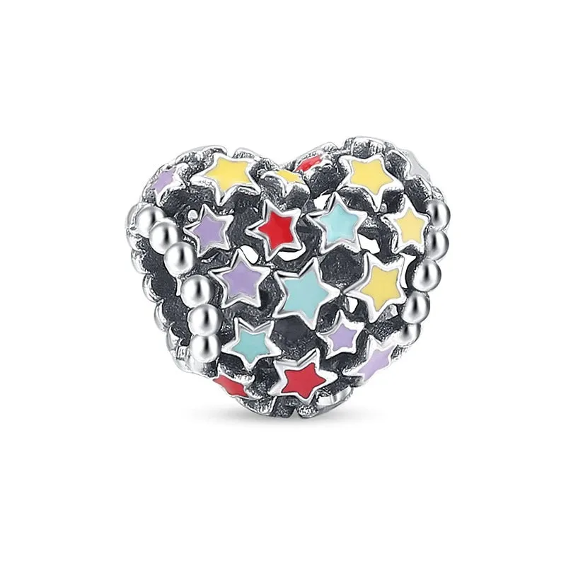 Silver Stylish Colorful Bead For DIY Jewelry