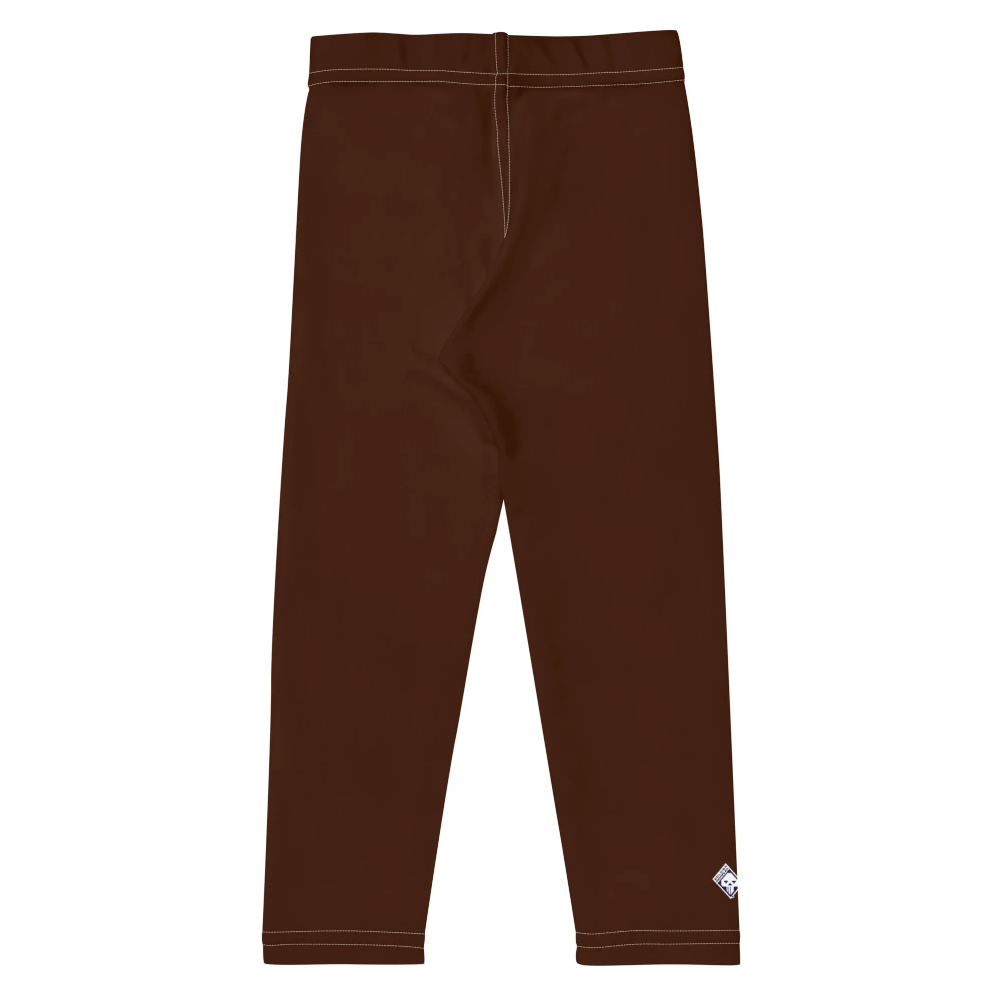 Stay Active, Stay Stylish: Boys' Solid Athletic Leggings - Chocolate