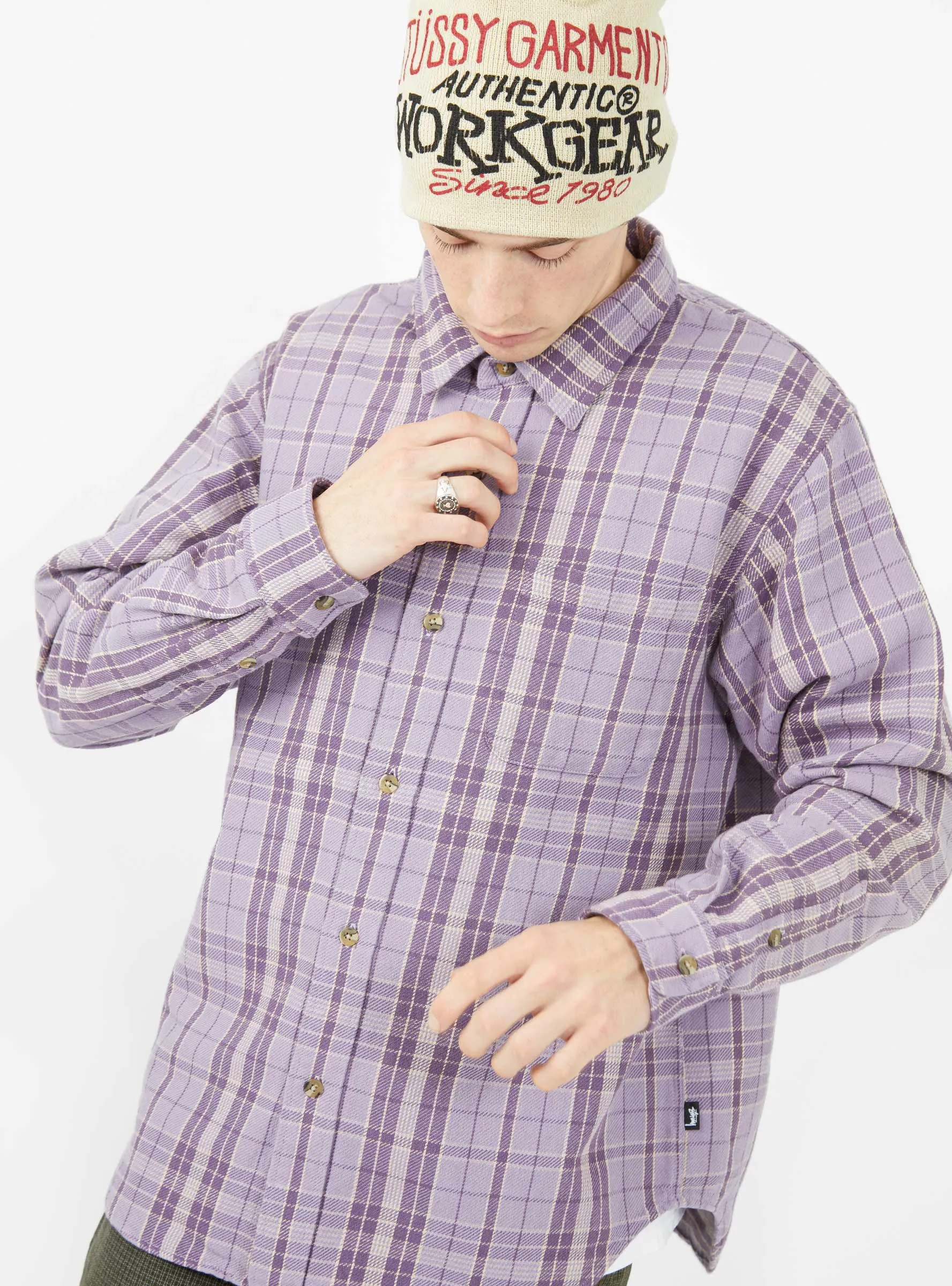 Stones Plaid Shirt Lavender