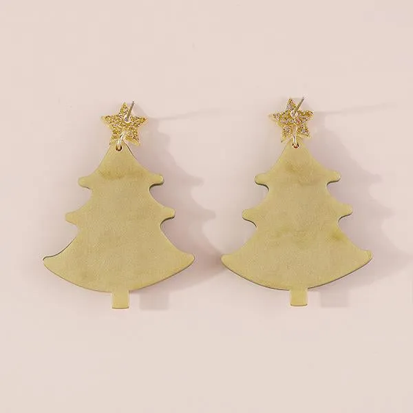 Stylish Acrylic Christmas Tree Earrings 26231619S