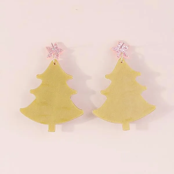 Stylish Acrylic Christmas Tree Earrings 26231619S