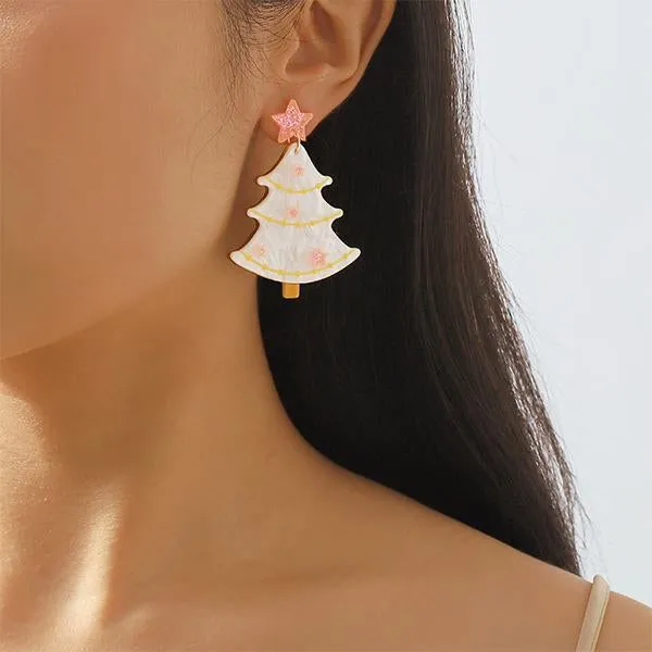 Stylish Acrylic Christmas Tree Earrings 26231619S