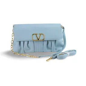 Stylish and Versatile Crossbody Purse with V Logo And Detachable Gold Chain