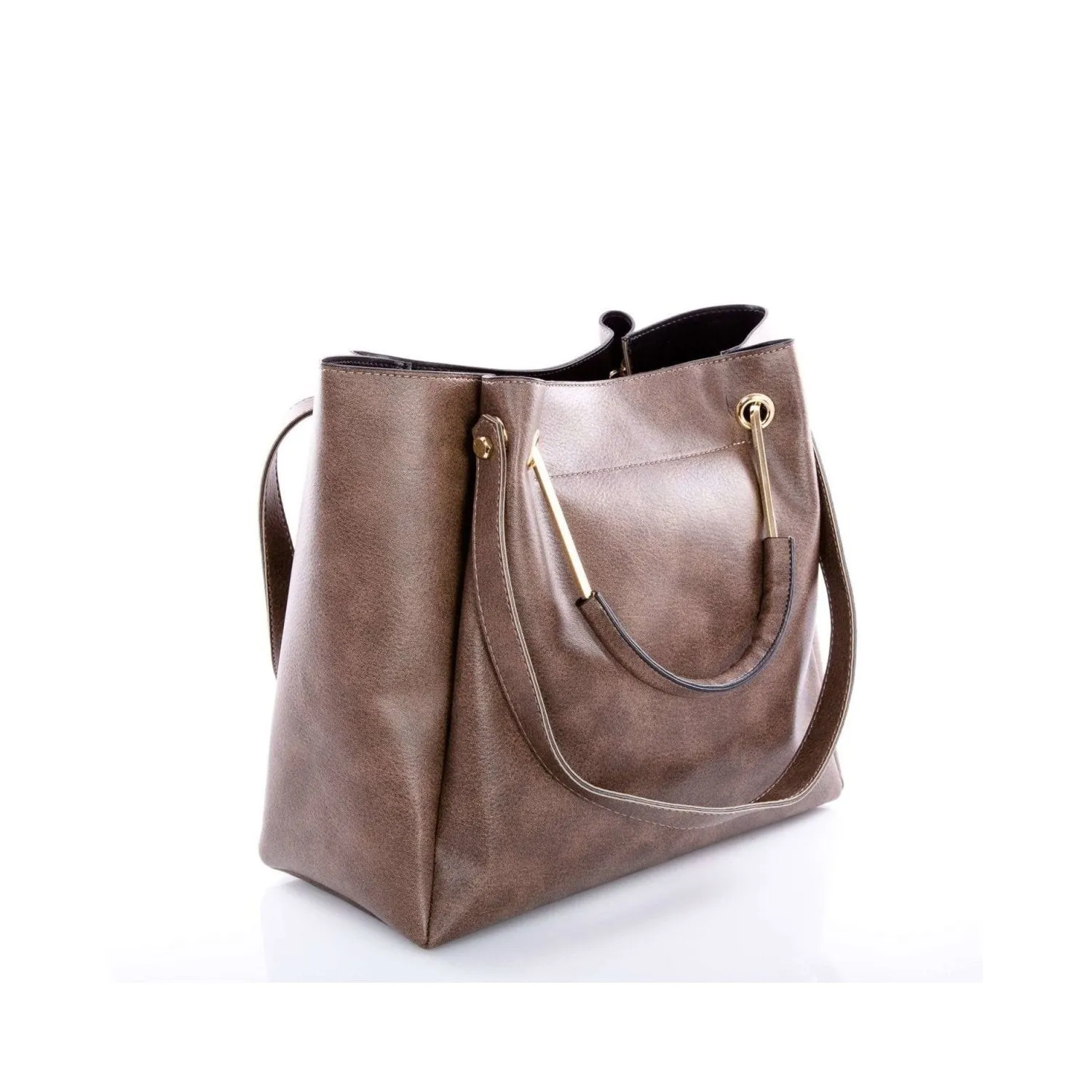 Stylish Faux Leather Hand and Shoulder Bag