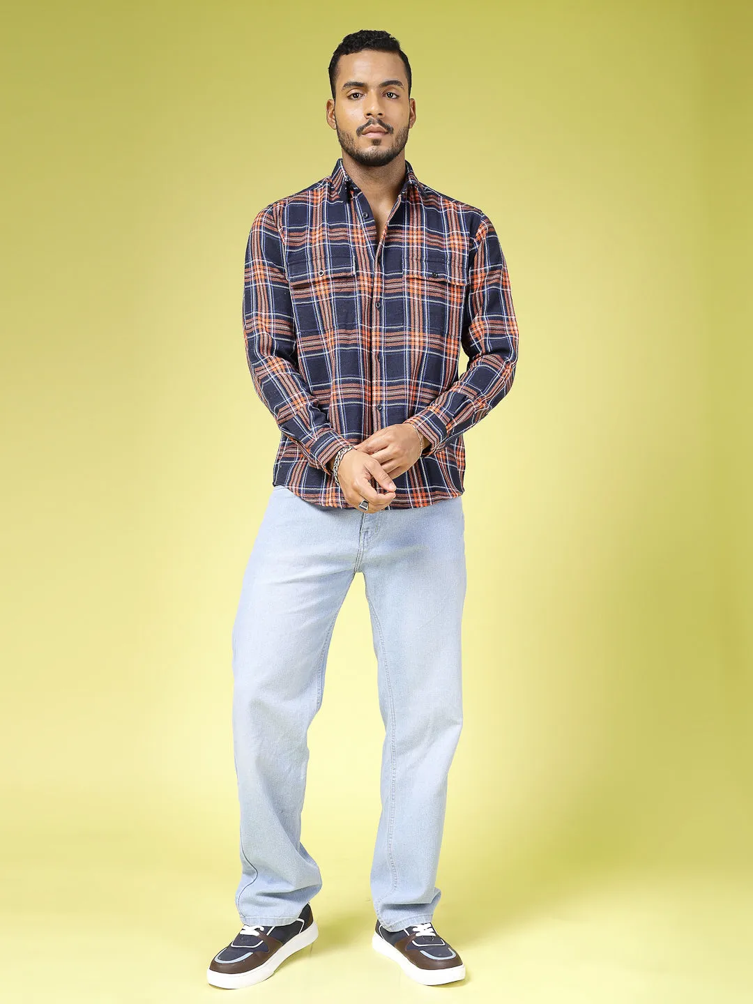 Stylish Oversized Flannel Shacket for Men