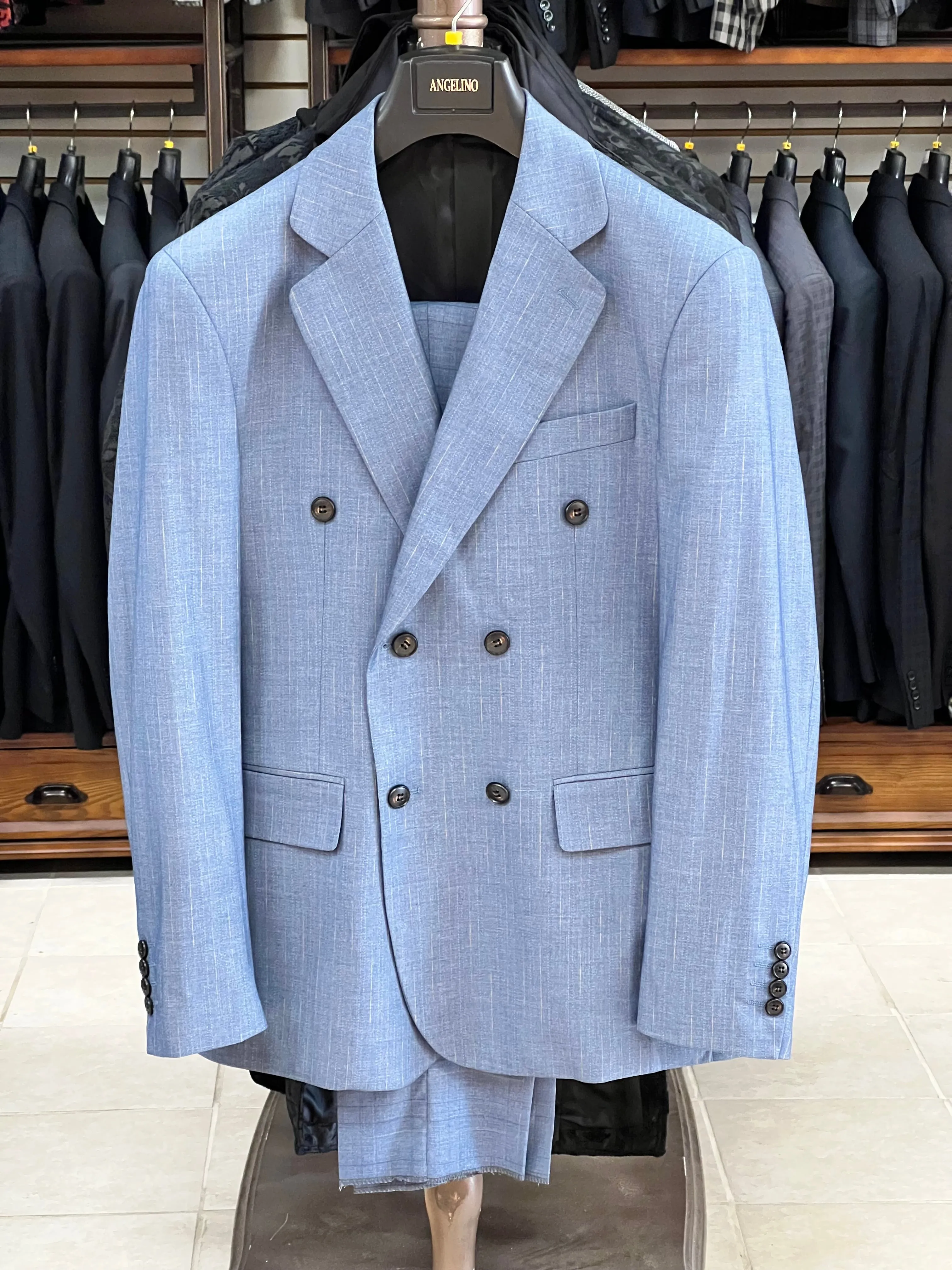 Suit Fashion Men, Stylish Men's Suits, Double Breasted Blue