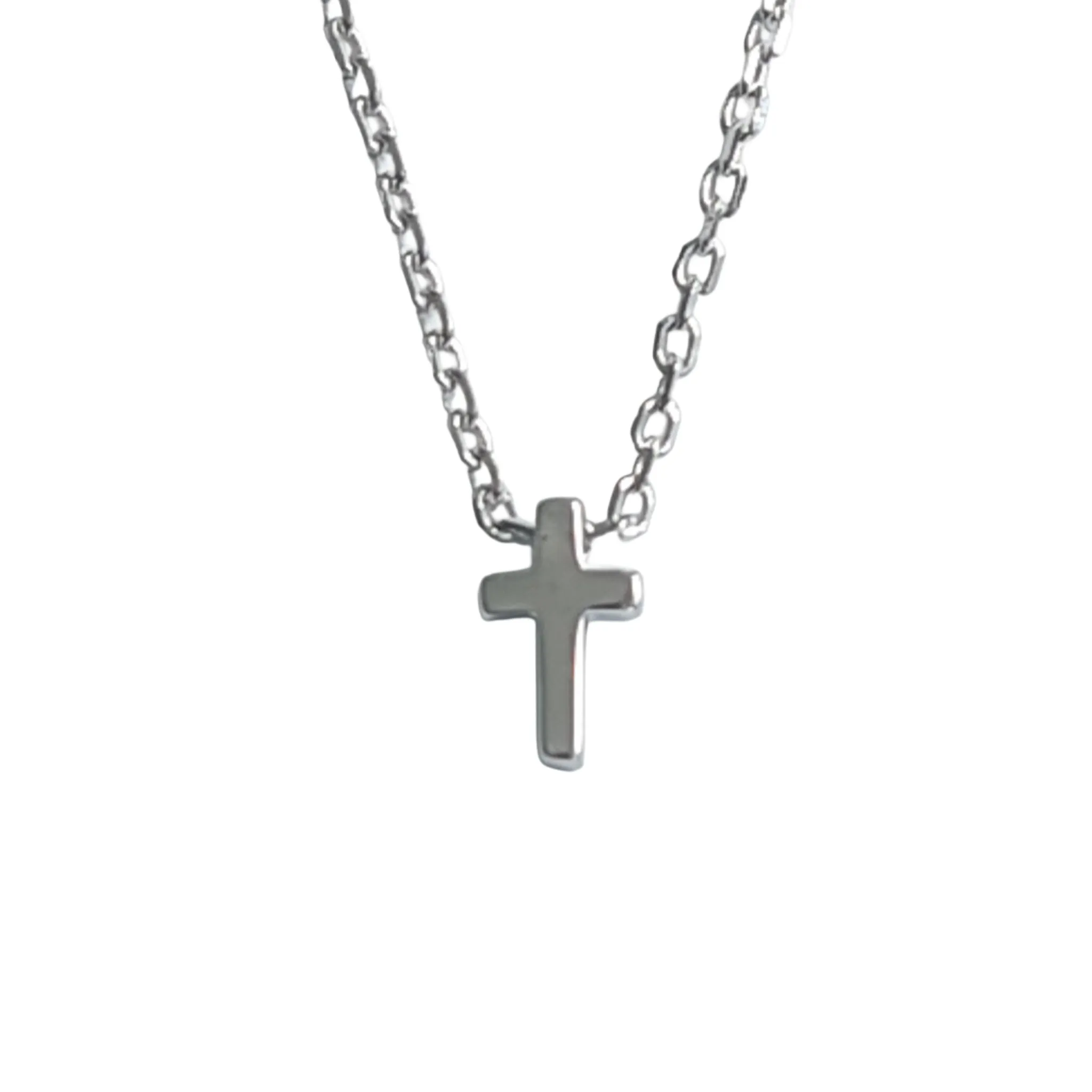 Tiny Plain Cross Necklace petite