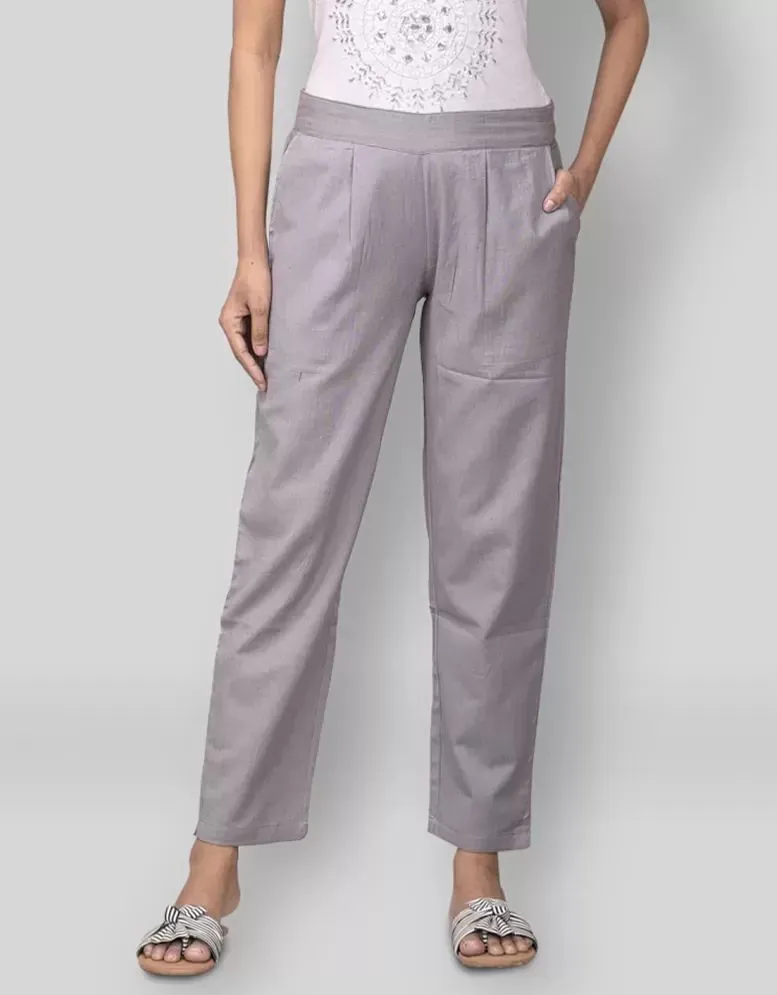 Women's Fashion Loose Fit Cotton Pant S3248678