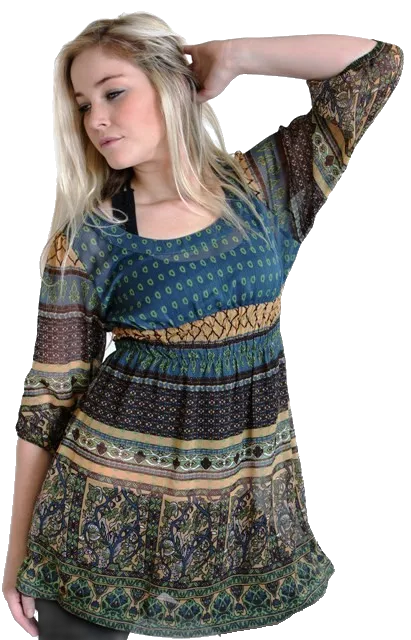 Women's Printed Boho Top